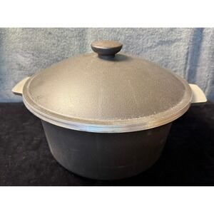 Vintage Regal Cast Aluminum Dutch Oven Pot with Lid Silver Grey Round Stockpot
